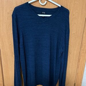 Apt.9 Men’s V-Neck Sweater - Navy Blue, Size XLT